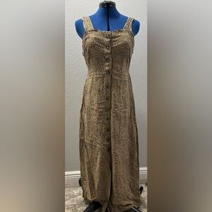 Japna Cheetah Print Tan Black Maxi Dress L